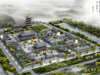 丰顺寺庙建筑总体规划方案