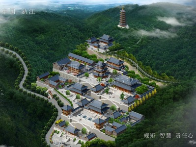 丰顺龙王寺古建规划设计布局图
